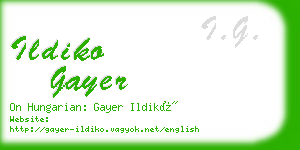 ildiko gayer business card